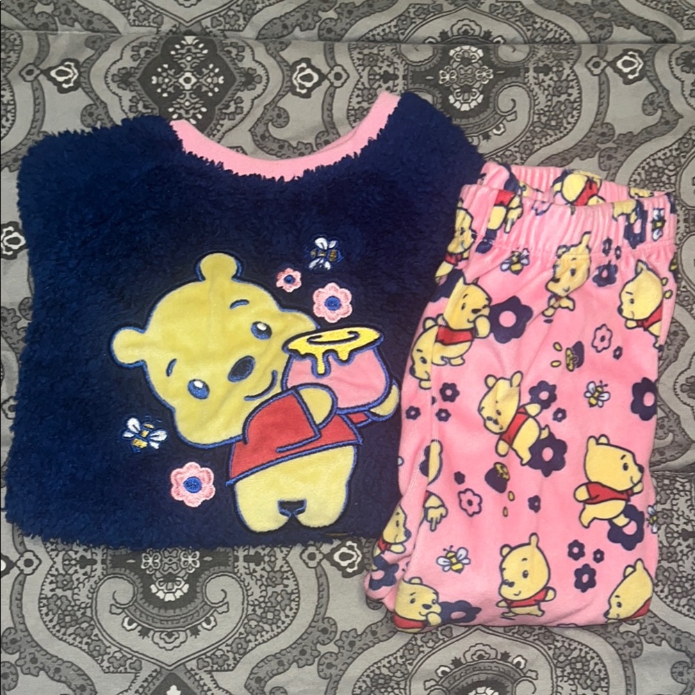Disney Winnie the Pooh Kids Pajamas - Navy and Pink size 3T